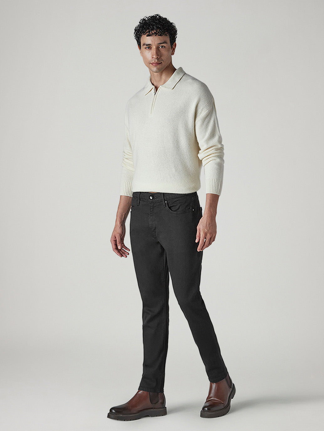 Men's 512 Black Slim Tapered Fit Mid Rise Jeans - Side View
