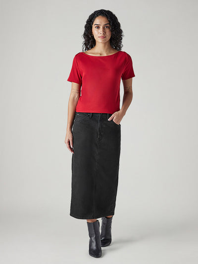 levi's Women's Black Regular Fit High Rise Skirt-picture-38