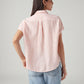 Women's Striped Regular Fit Linen Shirt - Back View