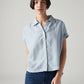 Women's Striped Regular Fit Linen Shirt - Styleshot View