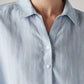 Women's Striped Regular Fit Linen Shirt - Detail View
