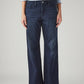 Women's Dark Blue Loose Bootcut Fit Mid Rise Redloop Jeans - Front View