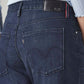 Women's Dark Blue Loose Bootcut Fit Mid Rise Redloop Jeans - Detail View