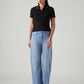 Women's Light Blue Loose Bootcut Fit Mid Rise Redloop Jeans - Front View