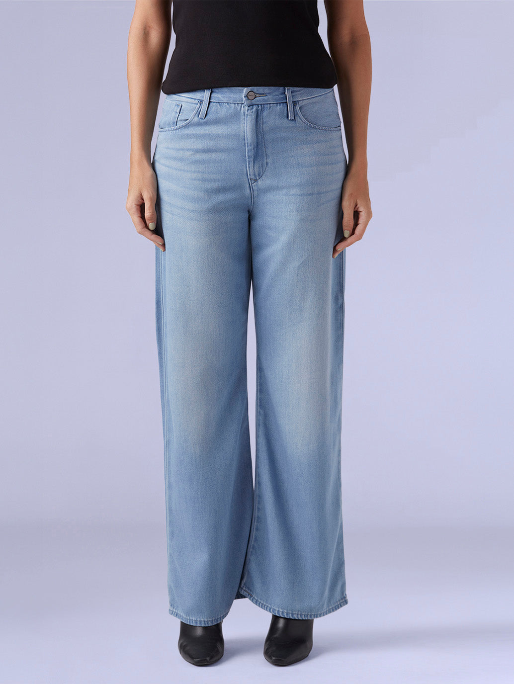 Women's Light Blue Loose Bootcut Fit Mid Rise Redloop Jeans - 473bce8d-d52e-4b66-b113-12a236b6ec2b View