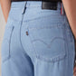 Women's Light Blue Loose Bootcut Fit Mid Rise Redloop Jeans - Detail View