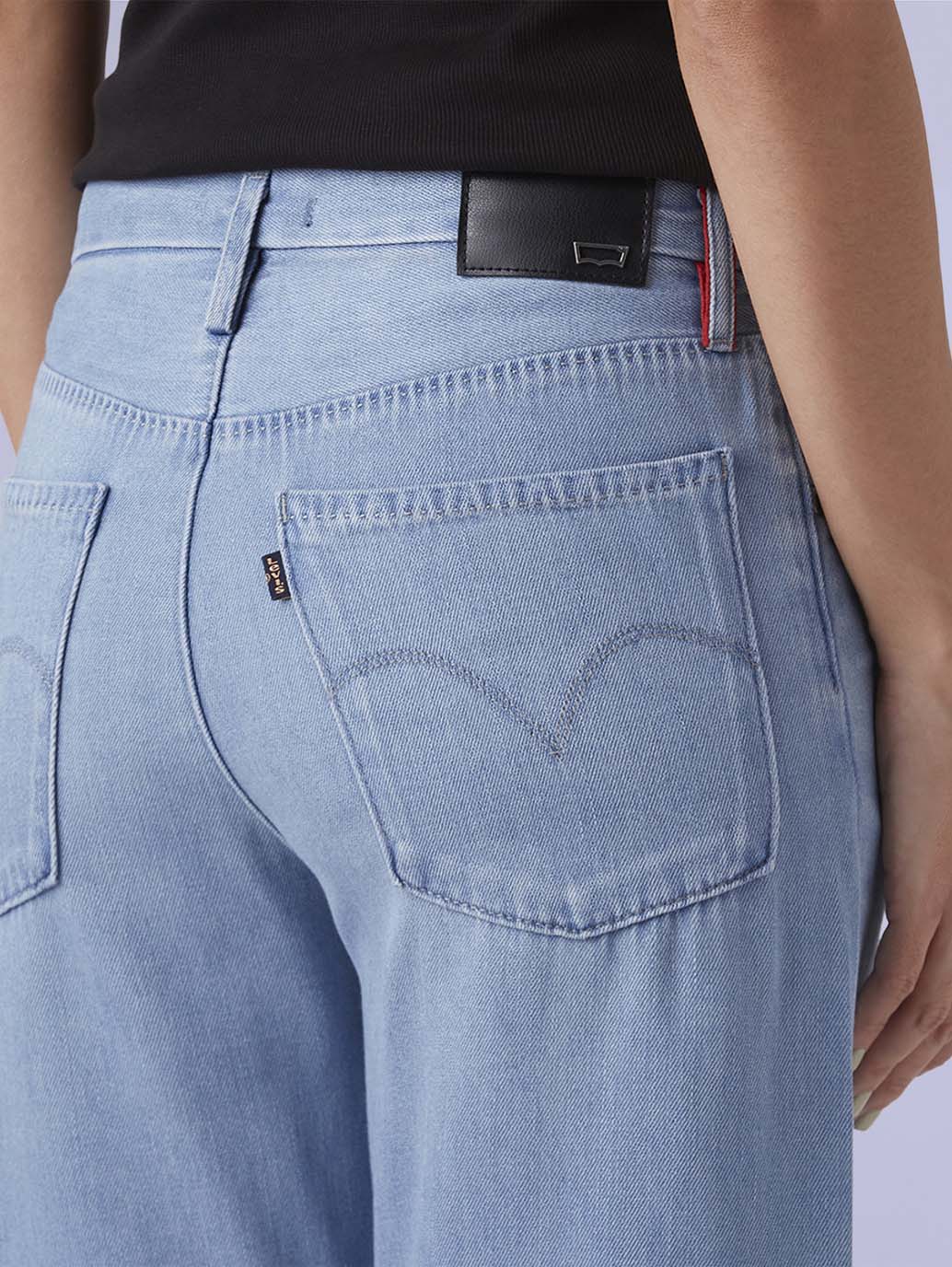Women's Light Blue Loose Bootcut Fit Mid Rise Redloop Jeans - 6b9f3dc1-ae95-4449-bdb0-ea0e809d5637 View
