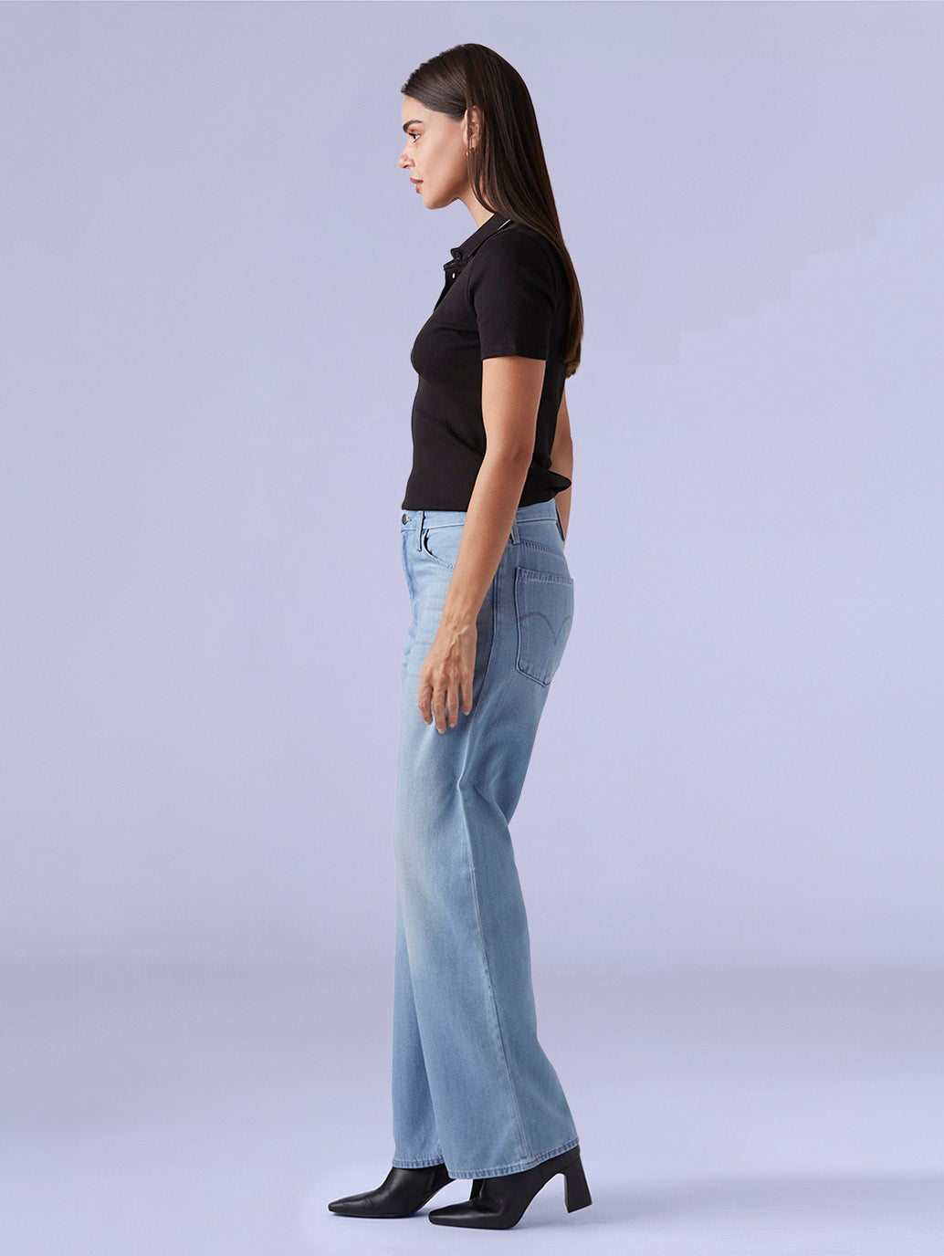 Women's Light Blue Loose Bootcut Fit Mid Rise Redloop Jeans - 81a148ae-8f7c-4ced-9c0d-0b99e7cc8d45 View