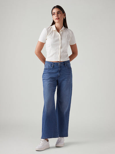 levi's Women's Blue Loose Bootcut Fit Mid Rise Redloop Jeans-picture-26