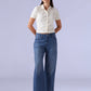 Women's Blue Loose Bootcut Fit Mid Rise Redloop Jeans - 74efb76d-3d74-44a2-bd60-fb397cb590bb View