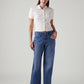 Women's Blue Loose Bootcut Fit Mid Rise Redloop Jeans - Front View