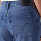 Women's Blue Loose Bootcut Fit Mid Rise Redloop Jeans - Detail View