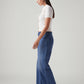 Women's Blue Loose Bootcut Fit Mid Rise Redloop Jeans - Side View