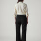 Women's Black Loose Bootcut Fit Mid Rise Redloop Jeans - Back View