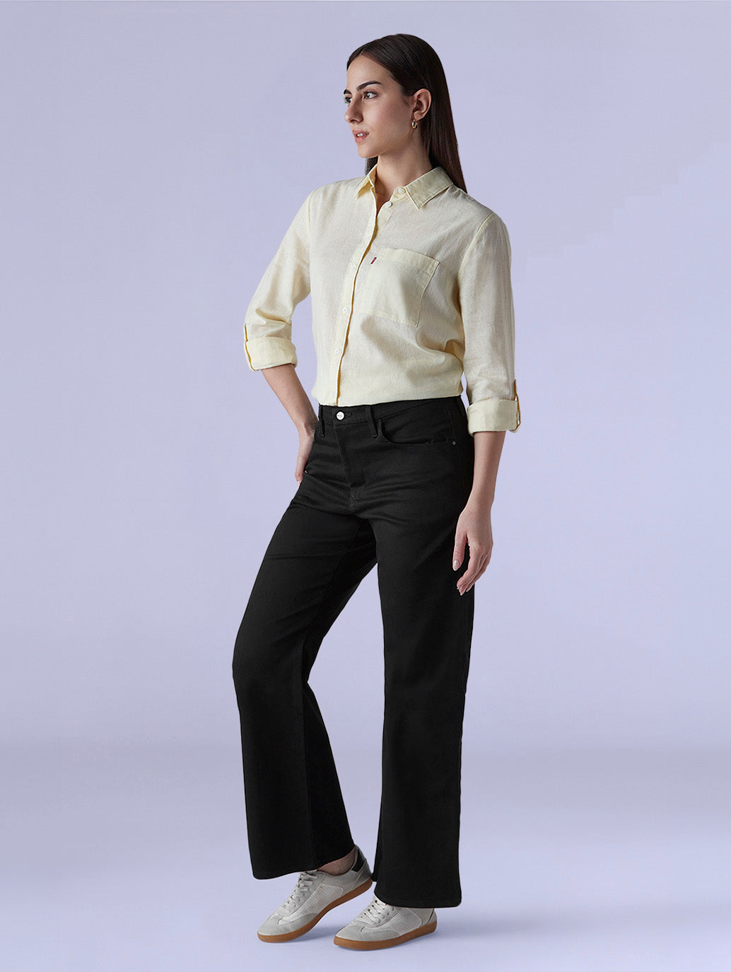 Women's Black Loose Bootcut Fit Mid Rise Redloop Jeans - 29e866ab-9af7-4cc0-b3aa-257c24107cdd View