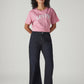 Women's Dark Blue Loose Bootcut Fit High Rise Redloop Jeans - Front View