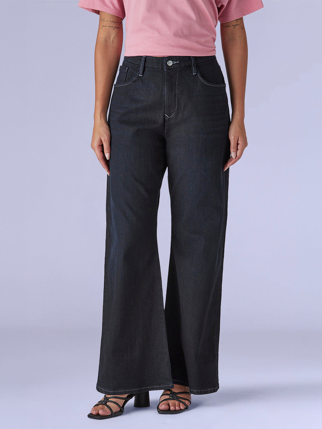Women's Dark Blue Loose Bootcut Fit High Rise Redloop Jeans - e8d50ca1-1134-439b-821b-fa0d59e9756e View