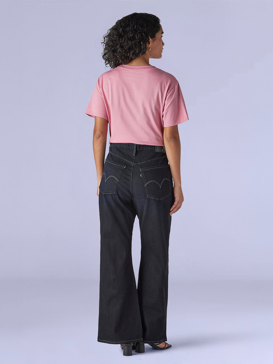 Women's Dark Blue Loose Bootcut Fit High Rise Redloop Jeans - c284b52a-79ba-495e-8bd9-03f874a6383d View