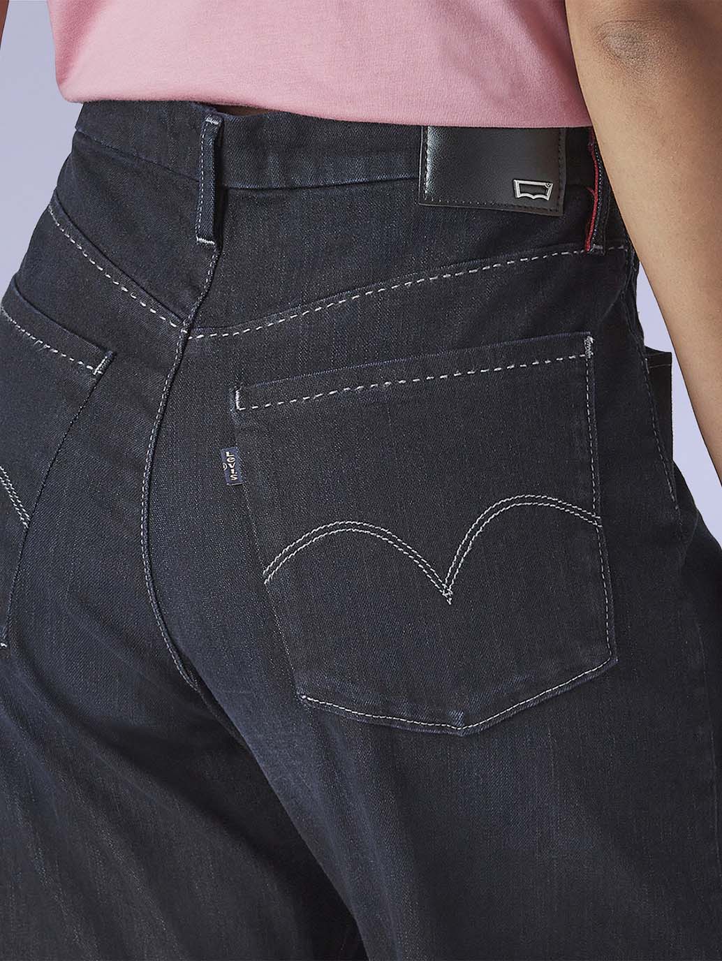 Women's Dark Blue Loose Bootcut Fit High Rise Redloop Jeans - 81206f7f-7da8-4991-a668-26c77e1539c8 View