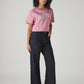 Women's Dark Blue Loose Bootcut Fit High Rise Redloop Jeans - Side View