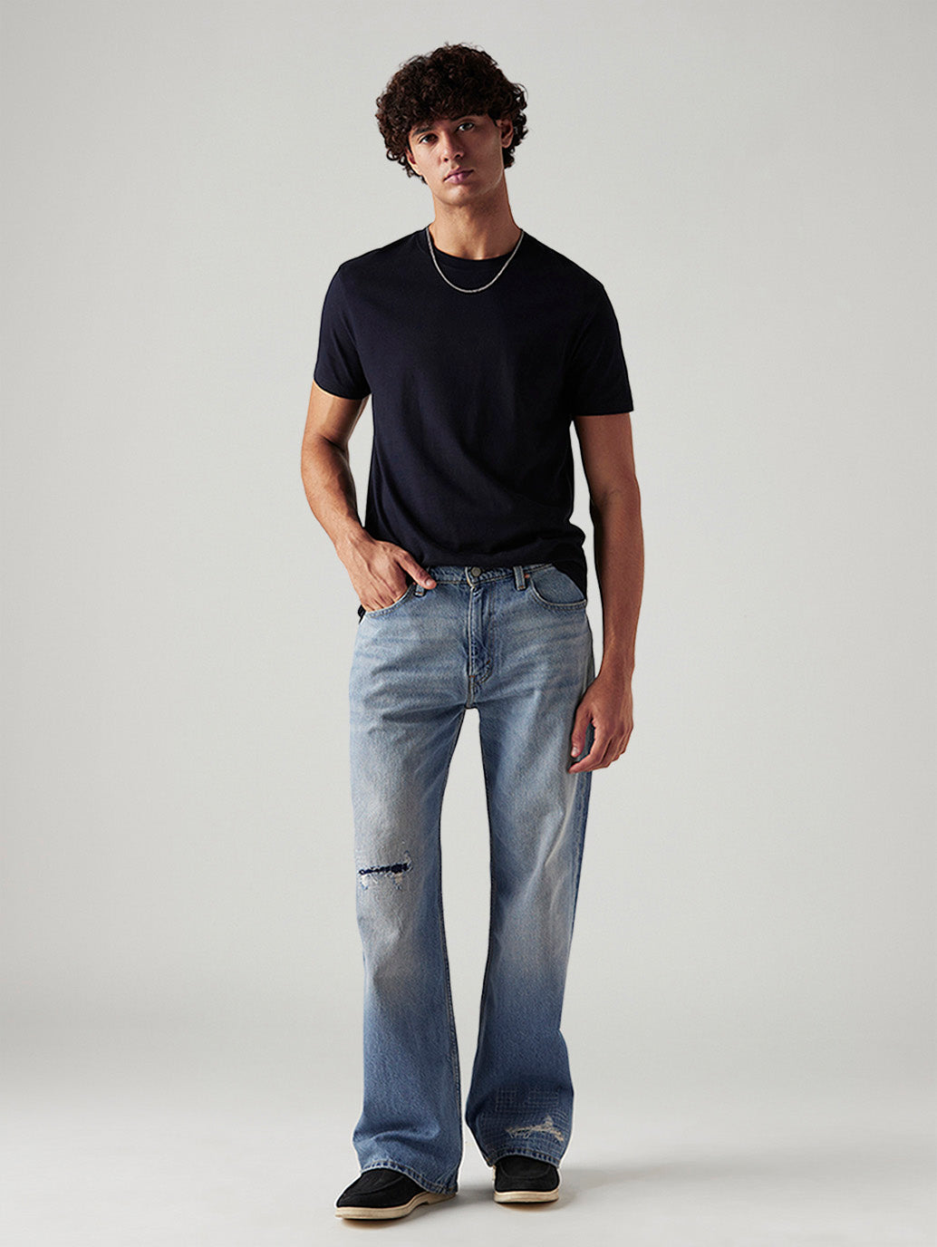 Men's 567 Light Blue Bootcut Mid Rise Jeans