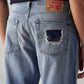 Men's 567 Light Blue Bootcut Mid Rise Jeans - Detail View