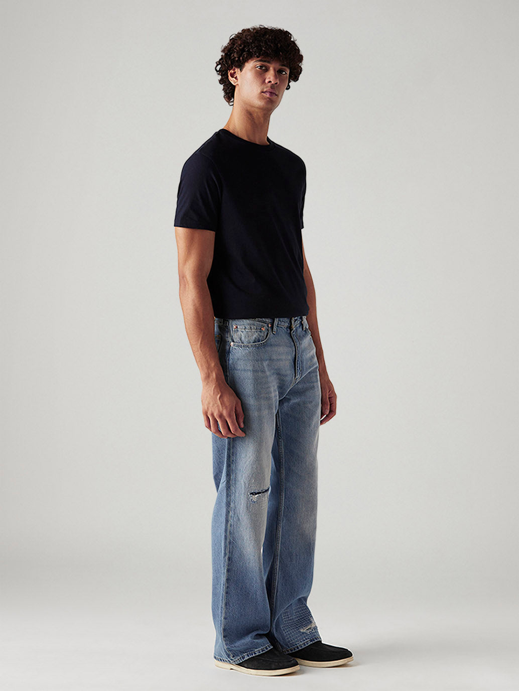Men's 567 Light Blue Bootcut Mid Rise Jeans - Side View