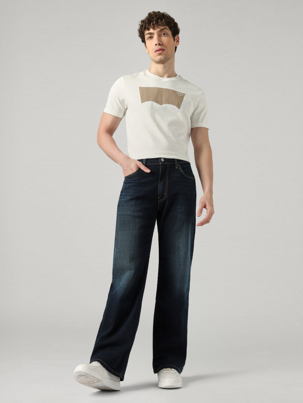 Men's 527 Dark Blue Bootcut Fit Mid Rise Jeans