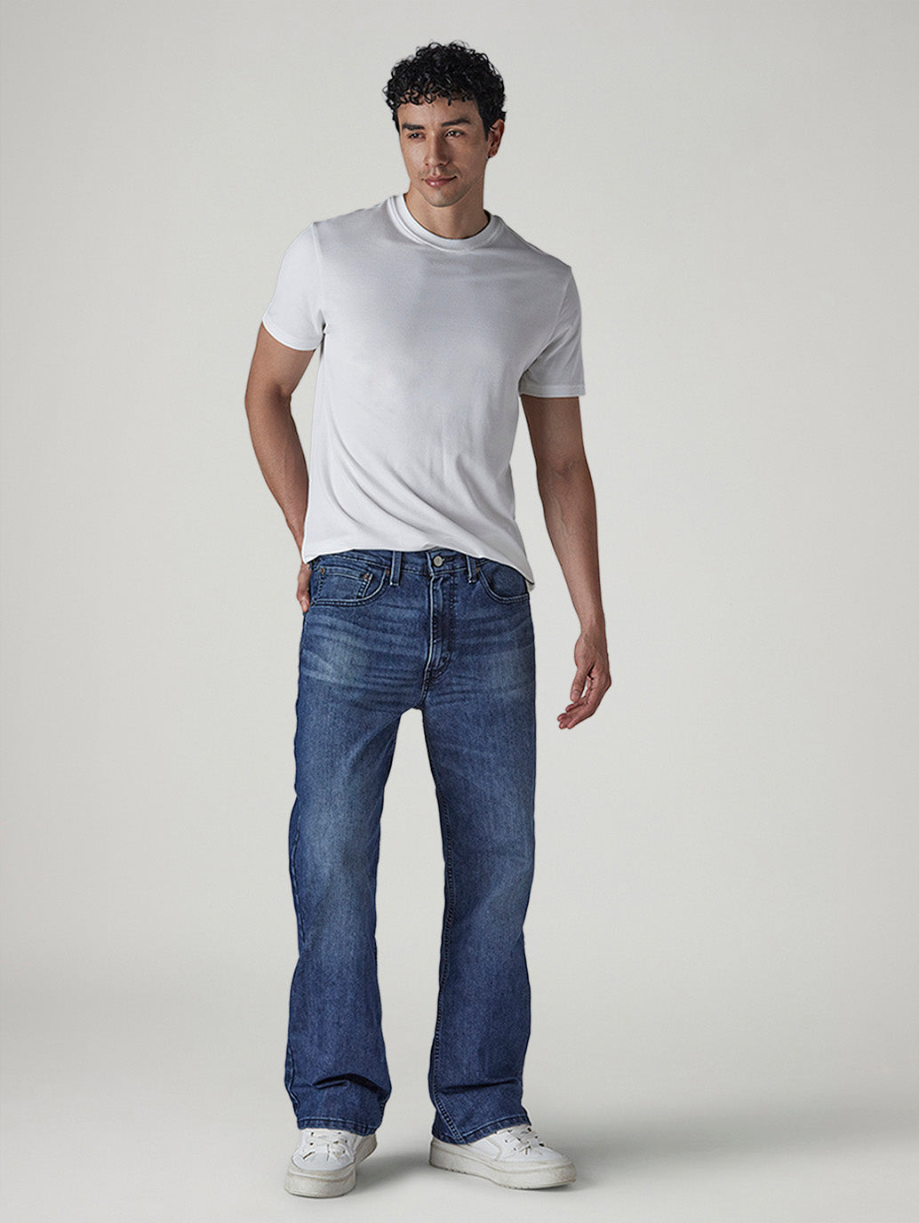 Men's Tinted 505 Dark Indigo Straight Fit Mid Rise Jeans