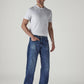 Men's Tinted 505 Dark Indigo Straight Fit Mid Rise Jeans - Side View