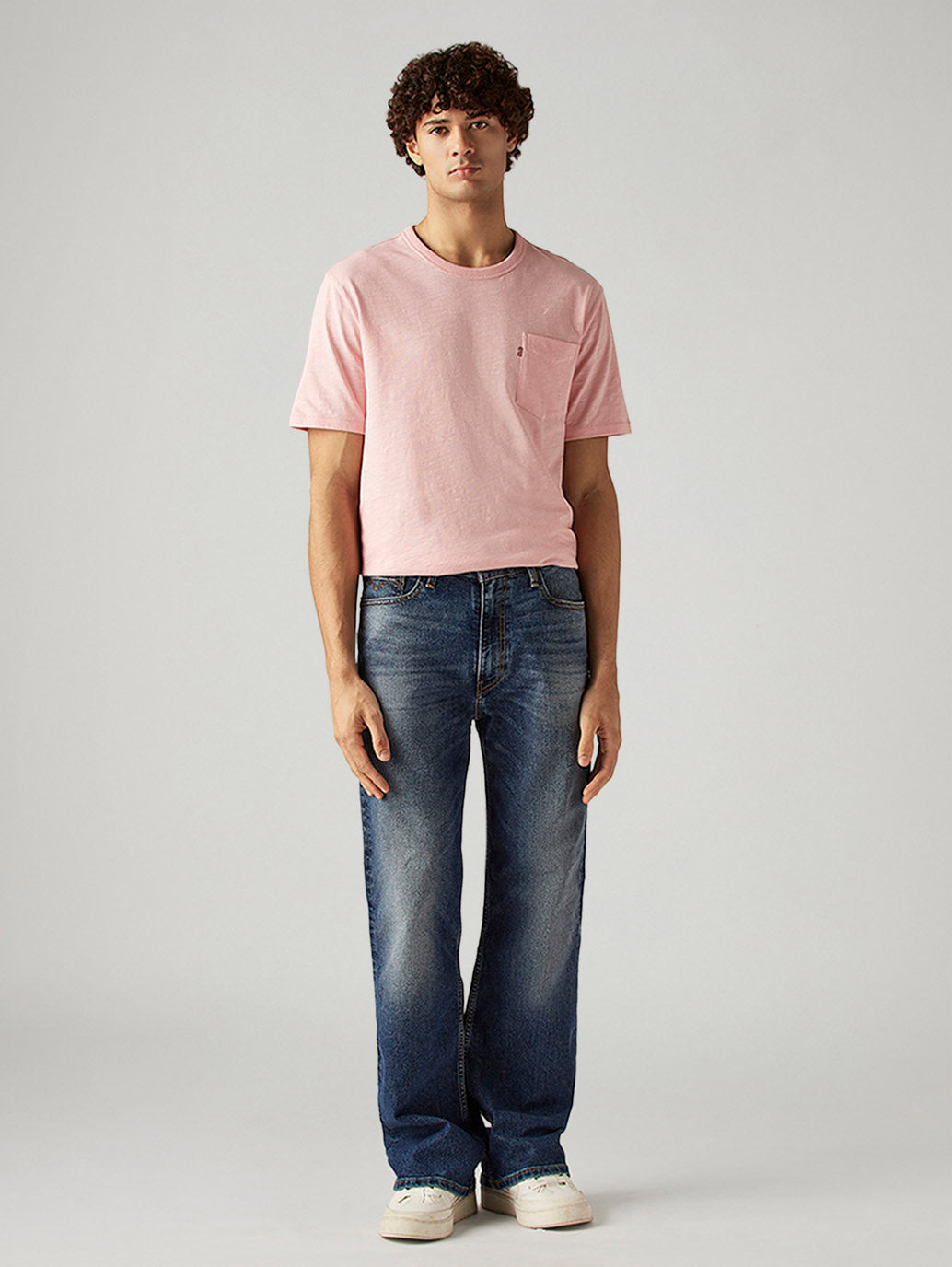 Men's 567 Blue Bootcut Fit Mid Rise Jeans - Front View
