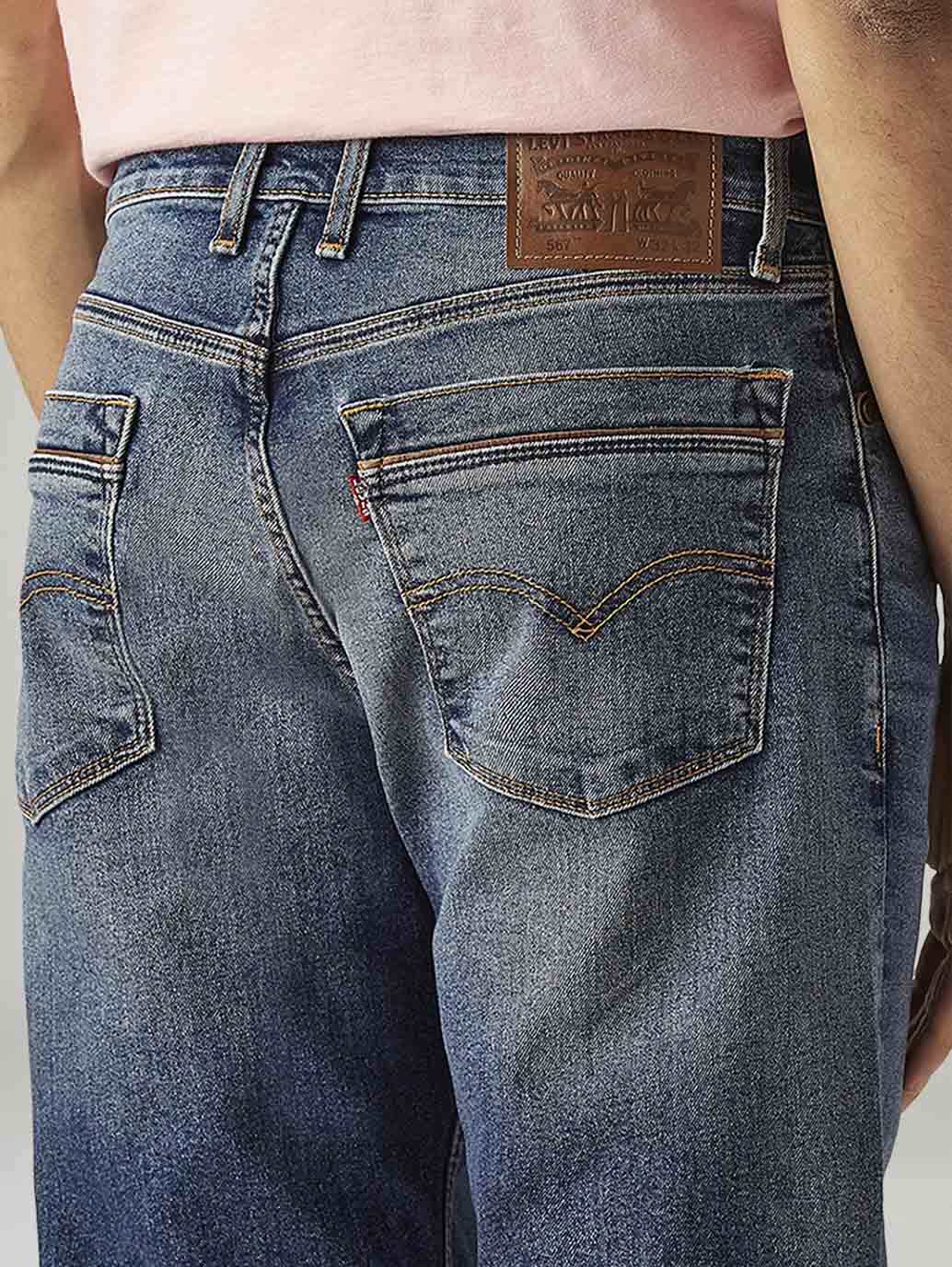 Men's 567 Blue Bootcut Fit Mid Rise Jeans - 20 View