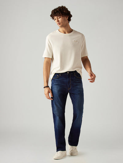 levi's Men's 555 Blue Relaxed Straight Fit Mid Rise Jeans-picture-25