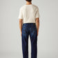 Men's 555 Blue Relaxed Straight Fit Mid Rise Commuter Jeans - Back View