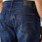 Men's 555 Blue Relaxed Straight Fit Mid Rise Commuter Jeans - Detail View