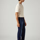 Men's 555 Blue Relaxed Straight Fit Mid Rise Commuter Jeans - Side View