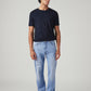 Men's 555 Light Blue Relaxed Straight Fit Mid Rise Commuter Jeans - Front View