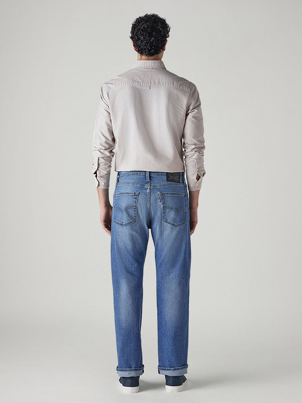 Men's 555 Light Blue Relaxed Straight Fit Mid Rise Commuter Jeans - e5a439b1-9317-487e-9acc-2e8cc098992d View