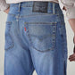 Men's 555 Light Blue Relaxed Straight Fit Mid Rise Commuter Jeans - Detail View