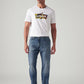 Men's 555 Blue Relaxed Straight Fit Mid Rise Commuter Jeans - Front View