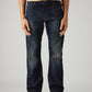 Men's 517 Dark Blue Bootcut Fit Mid Rise Hyper Stretch Jeans - Front View