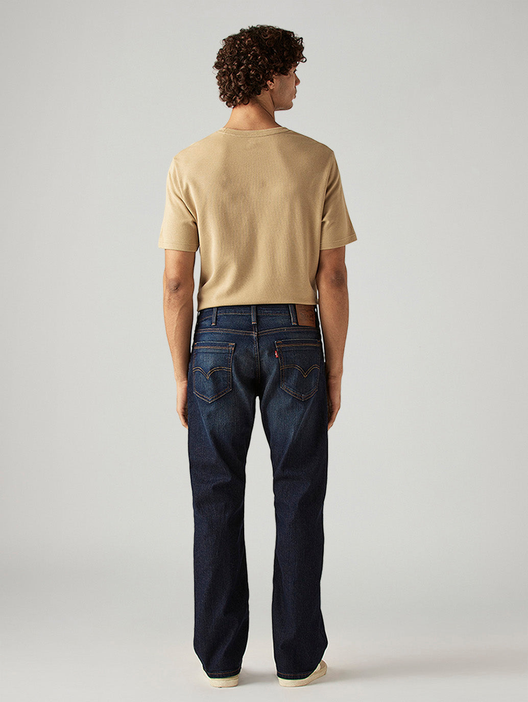 Men's 517 Dark Blue Bootcut Fit Mid Rise Hyper Stretch Jeans - Back View