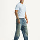 Men's 568 Blue Loose Fit Mid Rise Jeans - Side View