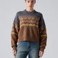 Levi's® Women's Charlotte Fairisle Crewneck Sweater - Front View