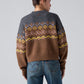 Levi's® Women's Charlotte Fairisle Crewneck Sweater - Back View