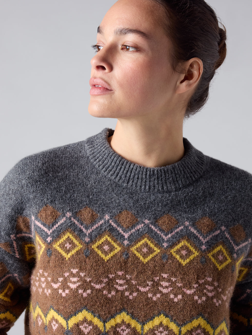 Levi's® Women's Charlotte Fairisle Crewneck Sweater - Detail View