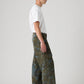 Men's Olive Extra Baggy Fit Mid Rise Cargos - Side View