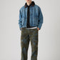 Men's Olive Extra Baggy Fit Mid Rise Cargos - Styleshot View
