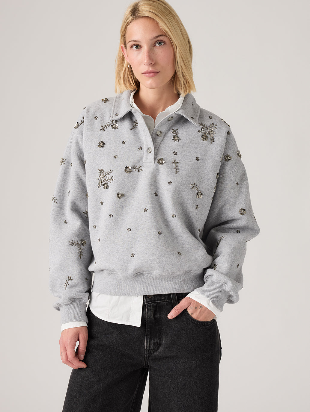 Levi's® Women's Vintage Embellished Polo Sweatshirt