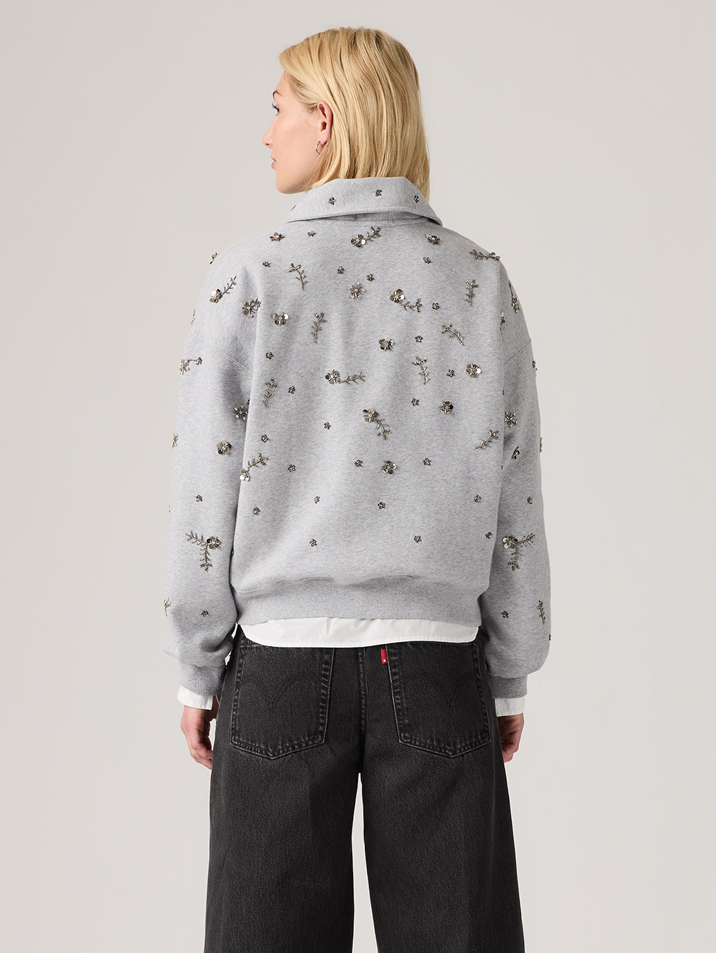 Levi's® Women's Vintage Embellished Polo Sweatshirt - Back View